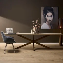 StarFurn - Eettafel Madison 280 cm Deens Ovaal - zand/brons Outlet