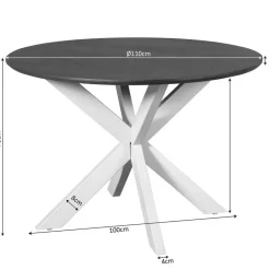 Starfurn - Eettafel Madison - Zwart - 110x110x76 cm Hot