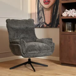 Starfurn - Fauteuil Vera - Grijs - 83x115x59 cm Outlet