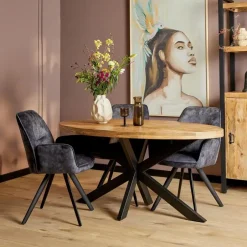 StarFurn - Ovale eettafel Denver - 160 cm - naturel