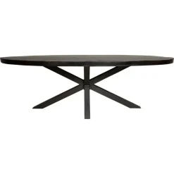 StarFurn - Ovale eettafel Denver - 210 cm - zwart Online