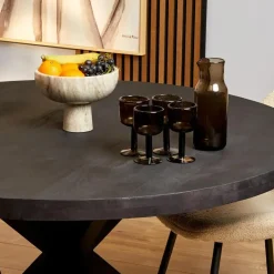 StarFurn - Ronde eettafel Denver - ø140 cm - zwart Clearance