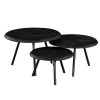 StarFurn - Salontafel Ohio Ø70 cm set van 3 - zwart Sale