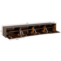 Starfurn - Tv meubel Vision - Bruin - 30x200x35 cm