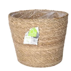 Ter Steege Steege Plantenpot - beige - gevlochten zeegras - 22 x 19 cm Discount