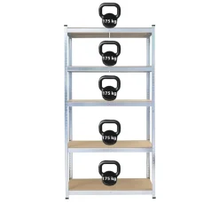 IVOL Stellingkast / Magazijnstelling - Zilver - 5 planken