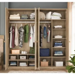 Leen Bakker Stockholm 4 deurs kledingkast kinderkamer Outlet