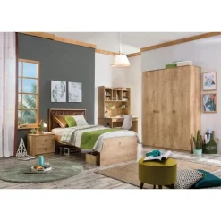 Leen Bakker Stockholm 3 deurs kledingkast kinderkamer