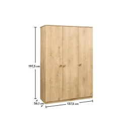 Leen Bakker Stockholm 3 deurs kledingkast kinderkamer