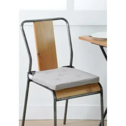 Stof Textile stoelkussen - grijs - 38 x 38 x 4 cm Discount