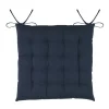 Stof Textile stoelkussens - donkerblauw - 38 x 38 x 3.5 cm Best