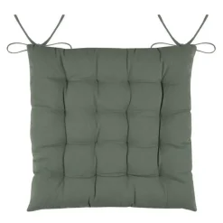 Stof Textile stoelkussens - groen - 38 x 38 x 3.5 cm New