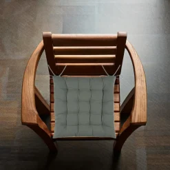 Stof Textile stoelkussens - groen - 38 x 38 x 3.5 cm New