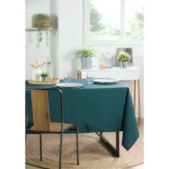 Stof Textile Tafelkleed - 145 x 240 cm - emerald green - Tafellaken Hot