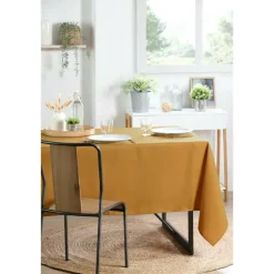 Stof Textile Tafelkleed - 145 x 240cm - mosterd geel - Tafellaken Sale