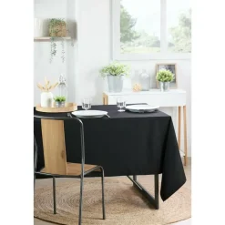 Stof Textile Tafelkleed - 145 x 240 cm - zwart - Tafellaken Sale