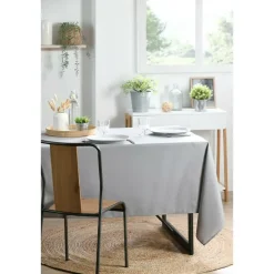 Stof Textiles Tafelkleed - 145 x 200 cm - grijs - Tafellaken Clearance