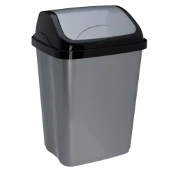 Storage Solutions Afvalemmer - 10L - grijs/zwart - klep deksel Sale