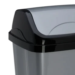 Storage Solutions Afvalemmer - 10L - grijs/zwart - klep deksel Sale