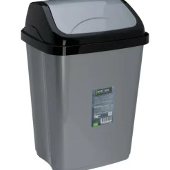 Storage Solutions Afvalemmer - 10L - grijs/zwart - klep deksel Sale