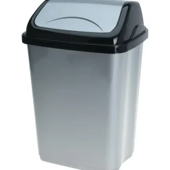 Storage Solutions Afvalemmer - 5L - grijs/zwart - klep deksel New