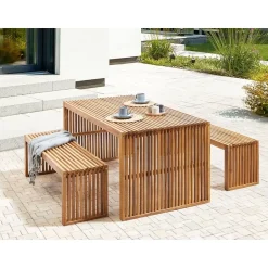 Beliani SULZANO - Tuintafel - Lichthout - Acaciahout Sale