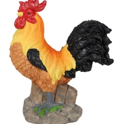 Sunnydays Tuin decoratie Haan/kippen beeld - 21 x 24 cm - buiten Discount