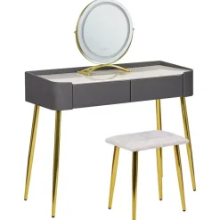 Beliani SURIN - Kaptafel - Grijs - MDF New