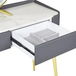 Beliani SURIN - Kaptafel - Grijs - MDF New