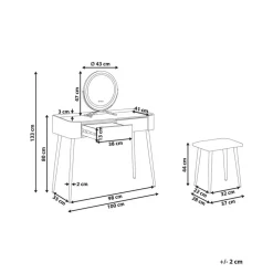 Beliani SURIN - Kaptafel - Grijs - MDF New