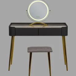 Beliani SURIN - Kaptafel - Grijs - MDF New