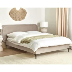 Beliani SUZETTE - Tweepersoonsbed - Beige - 140 x 200 cm - Polyester Online