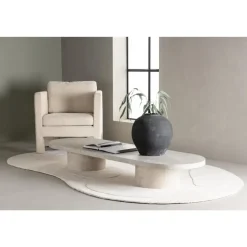 Svea - Antonio ovale salontafel - 60 x 190 cm - marmerlook Clearance