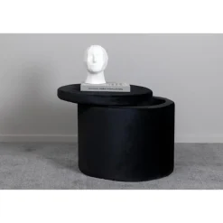 Svea - Blaze poef - velvet - zwart Hot