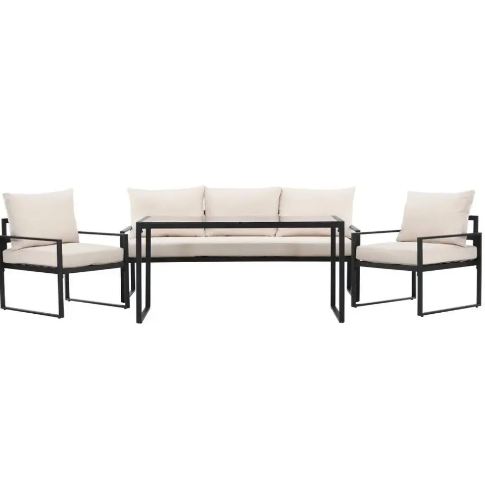 Svea - Fatima loungeset - zwart/beige Clearance