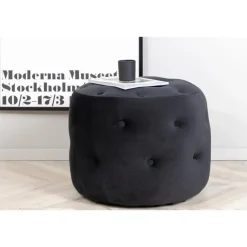 Svea - Juno hocker - velvet - zwart Online