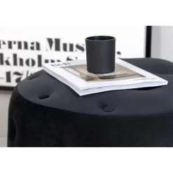 Svea - Juno hocker - velvet - zwart Online