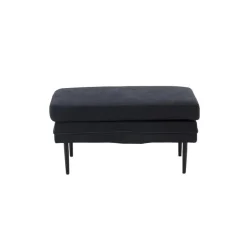 Svea - Kira hocker - linnen - zwart New