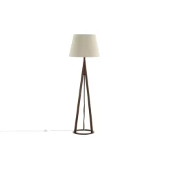 Svea - Nala vloerlamp - 160 cm - linnen - espresso Clearance