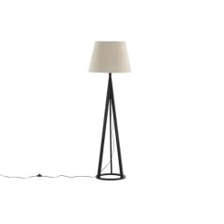 Svea - Nala vloerlamp - 160 cm - linnen - zwart Discount