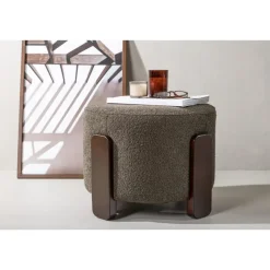 Svea - Nova hocker - boucle - donkergrijs Sale