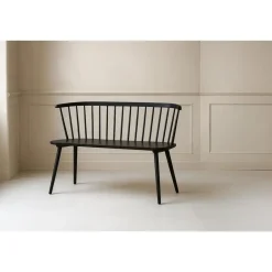 Svea - Rahimi eetkamerbank - 120 cm - zwart Outlet