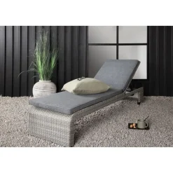 Svea - Yuri ligbed - wicker - grijs New