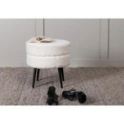 Svea - Zane hocker - teddy - wit Discount