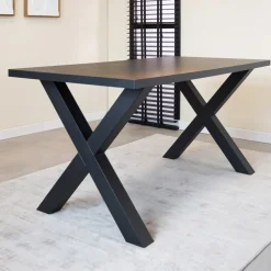 Dimehouse Tafelblad Lenzo zwart 190x100 cm - Melamine - Zwart Sale