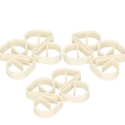 Bellatio Design Tafelkleed - 12st - vastzet klemmen - wit - 5 cm Discount