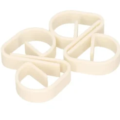 Bellatio Design Tafelkleed - 12st - vastzet klemmen - wit - 5 cm Discount