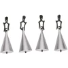 Merkloos Tafelkleedgewichtjes kegels - 4x - zilver - 7 cm - Tuin