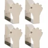 Merkloos Tafelkleedklemmen - 4x stuks - zilverkleurig - handjes - 5 cm Outlet