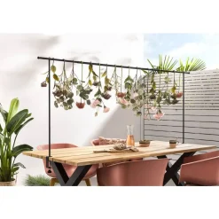 Leen Bakker Tafelklem Ton - zwart - verstelbaar tot 290 cm Clearance